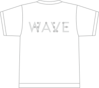 WAVE 点字モチーフ チャリティ Tシャツ WHITE