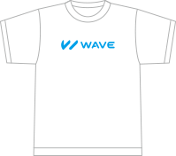 WAVEロゴ 点字モチーフ チャリティ Tシャツ WHITE