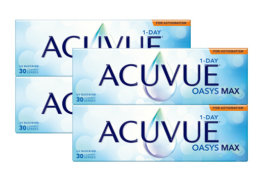 ワンデーアキュビューオアシス マックス 乱視用（×4箱）