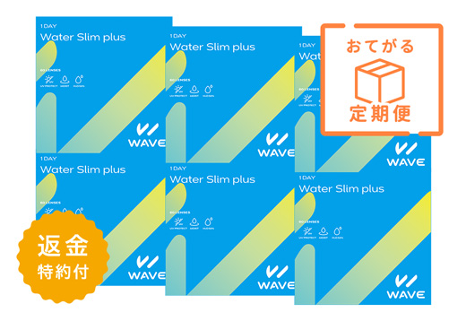 【定期便】WAVEワンデー ウォータースリム plus 60枚入り（×6箱）